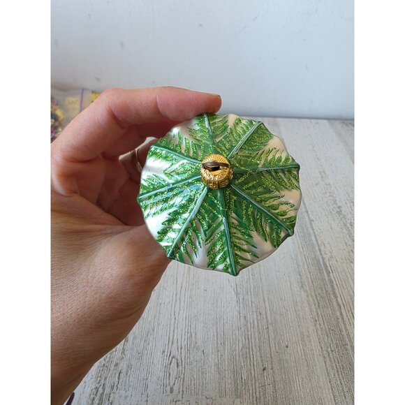 Beach umbrella glitter ornament glass Xmas tree Poland - Picture 2 of 8